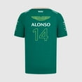 thumbnail image 2 of Aston Martin F1 Team Mens Driver Fernando Alonso Driver Green T-Shirt 2024, 2 of 2