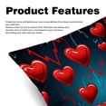 thumbnail image 2 of Electrocardiogram Elegant Velvet Throw Pillow Covers Set of 2 for Bed and Throw Pillows - 16x16, 18x18, 20x20 Inches with Unique Patterns for Home Decor and More, 2 of 6
