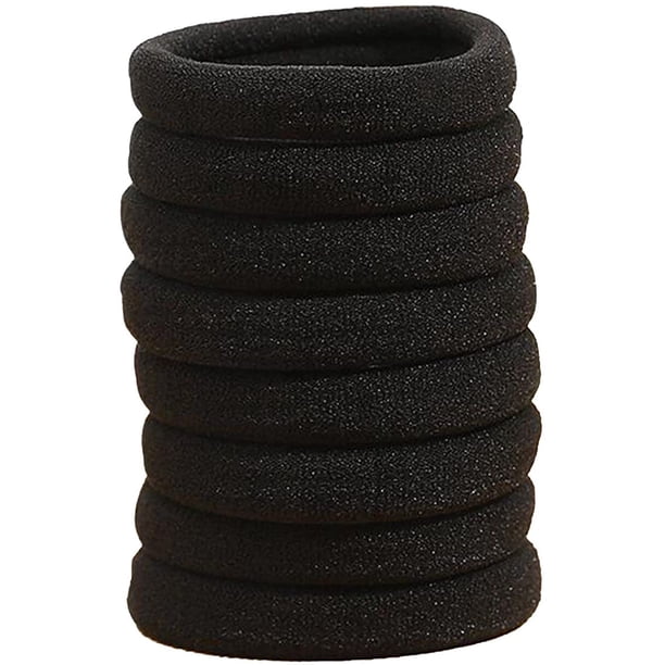 100 piezas de lazos para el cabello de 4,2 cm, elásticos para el cabello perfectos para niñas con cabello fino y rizado, accesorios para el cabello para niños, color negro Adepaton CZMR-XM14
