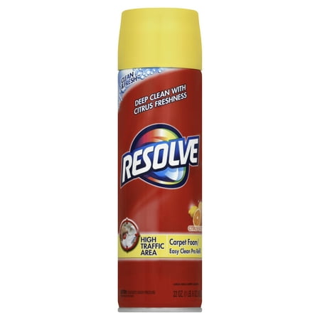 Resolve High Traffic Carpet Cleaner Foam, Citrus, 22 Ounce