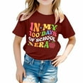 thumbnail image 1 of Icvfdpl T-Shirts Filles Rentrée Scolaire, Imprimé Col Rond Manches Courtes T-Shirt Garçons Confortable Quotidien 8-9 Ans, 1 of 4