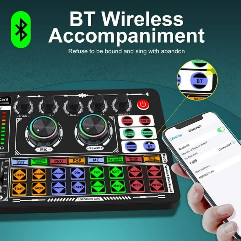 JIAHAOO User-Friendly F999 Sound Card for Beginners