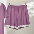 thumbnail image 4 of Wensltd Women Sleep Pants Elastic Waist Wide Leg Soft Lightweight Comfy Casual Nightwear for All Season, 4 of 5