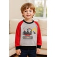 thumbnail image 4 of HILEELANG Boys Excavator Raglan Graphic Sweatshirt, Sizes 2-7 Years, 4 of 9