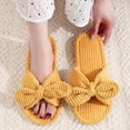 thumbnail image 3 of Taqqpue Open Toe Slipper for Women Women Fashionable Casual Winter Open Toe Home Friendly Soft Cotton Flat Slippers Fuzzy House Slippers Gift for Women, 3 of 7