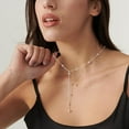 thumbnail image 2 of BSGRL Collier de Perles pour Femmes - Collier de Perles Délicat Plaqué Or 14k/or Blanc pour Femmes, 2 of 7