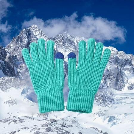 

Work Gloves Children s Solid Color Wool Knitted Gloves Autumn And Winter Cute Finger Cycling Outdoor Warm Men s And Women s Gloves