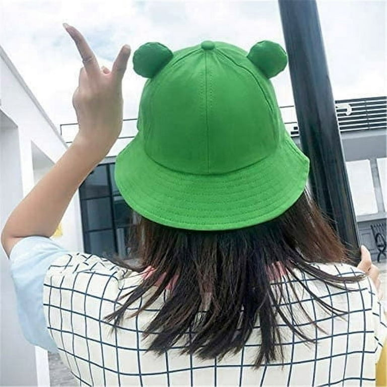 Sunjoy Tech Cute Frog Bucket Hat, Summer Beach Bucket Sunhat for