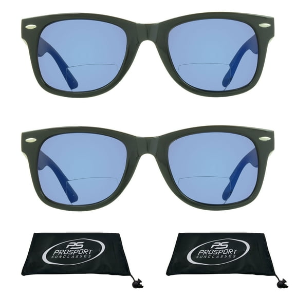 proSPORT BIFOCAL Sunglass Wayfarer Blue Mirrored Unisex Adult