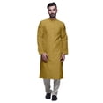 thumbnail image 1 of Atasi Satin Slub Ethnic Kurta With Churidar For Mens Printed Party Wear, 1 of 1
