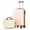 Beige, variant on Homefun 2 pcs 20" ABS Spinner Wheel Luggage, with Combination Lock,14" Cosmetic Case (Black)