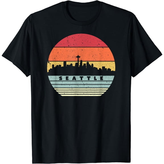 Seattle Souvenir Shirt. Retro Style USA Skyline T-Shirt