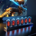 thumbnail image 3 of RGB Nixie Tube Clock LED Glows IPS Color Screen DIY Analog Digital Tube Night Lights Gaming Desktop Home Decoration, 3 of 6