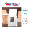 thumbnail image 2 of Bakery Bags Paper Bags Tin Tie Tab Lock Bags Bags Cookie Bags, Coffee Bags Tin Tie Bags Tin Tie Bags (1/2 LB 50 Pack White with Square Window), 2 of 4
