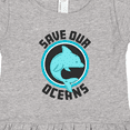 thumbnail image 4 of Inktastic Save Our Oceans with Dolphin Girls Toddler Dress, 4 of 5