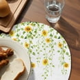 thumbnail image 4 of Round Placemats Yellow Floral Leaf 15 inch Set of 2 Table Mats for Dining Table Wildflowers Heat Resistant Non-Slip Kitchen & Home Decorative Place Mat Set, 4 of 8