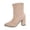 Beige, variant on Womens Fashion Ankle Boots Slip On Casual Booties Comfortable Flat Shoes For Daily Wear Blue US:5.5