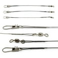 thumbnail image 2 of Rite Angler Wire Leader Rig Nylon Coated 20lbs, 30lbs, 45lbs in Various Lengths with Crane Swivels and Interlock Snaps for Saltwater Fishing 6pack, 2 of 2