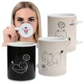 thumbnail image 1 of En Gwest. Taza de café que cambia de color sensible al calor con gato divertido. Taza mágica muy linda con lengüeta en la parte inferior., 1 of 1