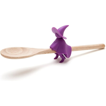 

OTOTO Agatha - Spoon Holder for Stove Top - Fun Kitchen Gifts - Spatula Holder and Purple Spoon Rest - Heat-Resistant BPA-Free