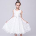 thumbnail image 1 of Vestido de encaje sin mangas para niñas, vestido formal de boda, vestido de fiesta, vestidos de swing, 1 of 4