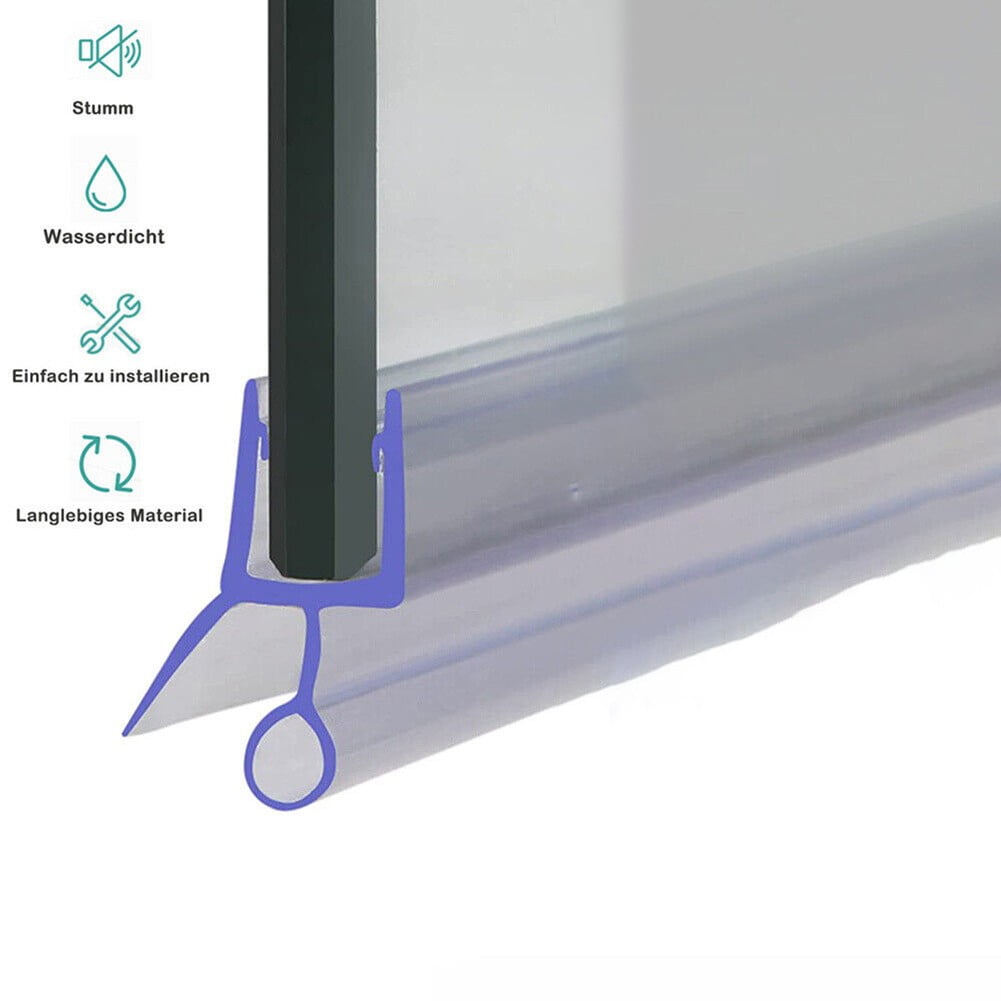Joint D'étanchéité Pour Porte De Douche – Lot De 3 Bandes En PVC, 210 Cm Total – Facile à Poser, Adapté Aux Portes En Verre De 4 à 12 Mm
