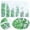 Green, variant on Kokovifyves Nail Crystals Art Rhinestones Round Beads Flatback Glass Charms Stones 6 Sizes for Nails Decoration Makeup Clothes Shoes