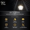 thumbnail image 3 of Classy Caps HL152 Eclipse Solar Hanging Chandelier- Black, 3 of 9