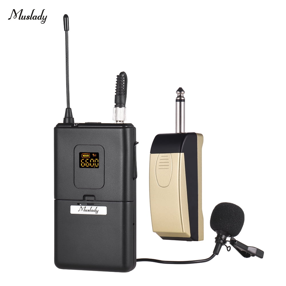Muslady UHF Dual-Frequency Wireless Microphones Set with 1 Receiver 1 Transmitter 1 Lavalier Mic 1 Headset Mic for Teaching Meeting Live Performance Muslady UHF Dual-Frequency Wireless Microphones Set with 1 Receiver 1 Transmitter 1 Lavalier Mic 1 Headset Mic for Teaching Meeting Live Performance