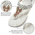 thumbnail image 4 of Ablanczoom Womens Sandals Clip toe Rhinestone Summer Flat sandal, 4 of 6