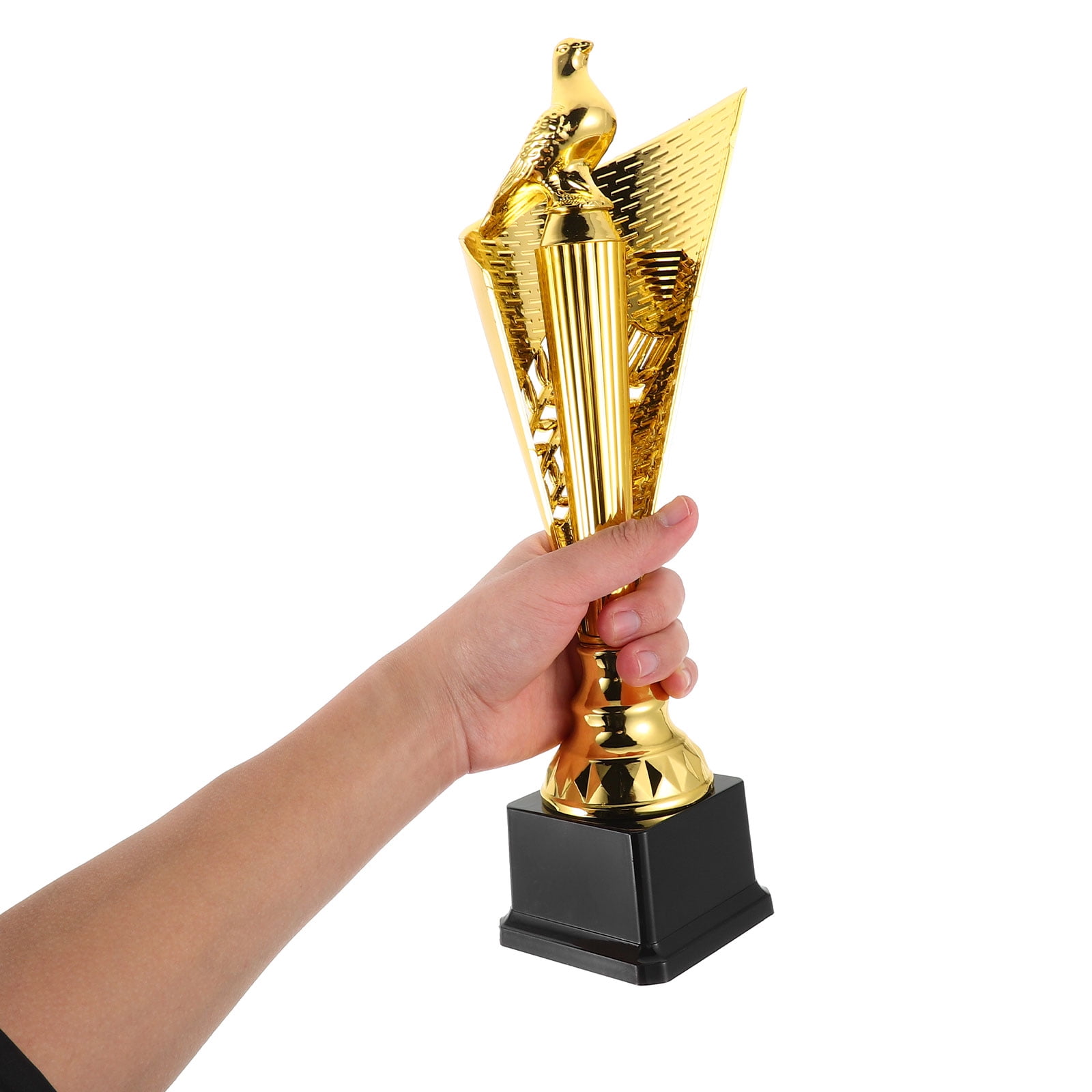LABSERRON Recognition Awards Golden Trophy 1Pack Plastic Elegant Design For Participants In Competitions Music Contest