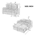 thumbnail image 2 of Euroco Convertible Chenille Sofa Bed with USB Charging Ports, Adjustable Backrest, Cup Holders & Pull-Out Design – Modern Loveseat Sleeper with Side Storage for Small Spaces, 2 of 8