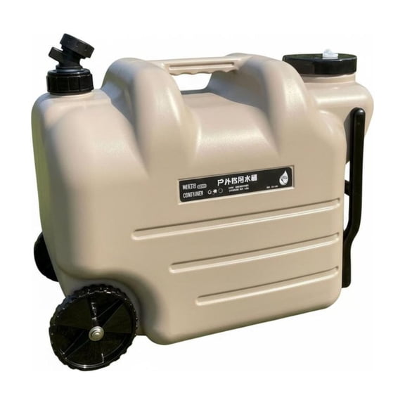 Abbraccia Water Container with Wheels Rolling Water Jug Portable Water Tank 28L Large Capacity Built in Faucet for Camping RV