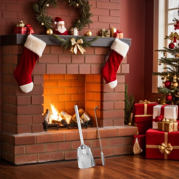 LOLIPPYY 3Pcs Fireplace Tools Set Made with Thickened Steel for Use and Easy Wood Burner Maintenance