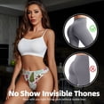 thumbnail image 4 of Thongs for Women - Snowflakes Santa Claus Christmas Tree No Show Seamless Womens Thongs Underwear, Soft Stretch G String Thongs for Women,Cuteness Ladies Thong Bikini Panties Briefs, 4 of 5
