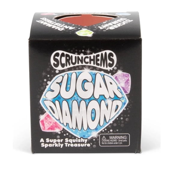 Scrunchems Squishy Fidget Sugar Diamonds Stress Ball, Multicolor (1 Piece)