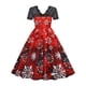 thumbnail image 3 of Vestido de fiesta de Navidad para mujer, vestido Vintage de encaje de manga corta para invierno, ropa de noche de Navidad elegante 2022, 3 of 5