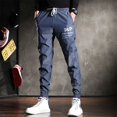 thumbnail image 3 of Pantalones cargo Harem para hombre, pantalones de moda Y2k Hip Hop, senderismo, calle, verano, exterior, los más baratos, pantalones de chándal apilados de algodón, pantalones emo para hombre, 3 of 5