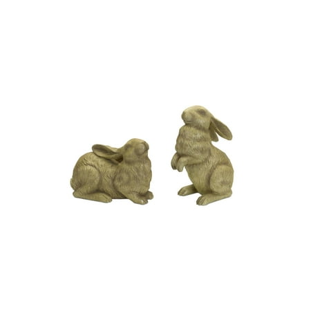 UPC 762152817478 product image for Pack of 2 Decorative Crackle Finish Rabbits Outdoor Garden Statue Figures 9.25