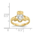 thumbnail image 3 of 14K Yellow Gold Ring Band Themed (04) April Synthetic Birthstone, Size 5, 3 of 5