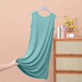 thumbnail image 5 of HomeGardon,Nightgowns for Women Sleepwear,Womens Sleeveless Skirt Summer Thin Loose Dress Casual Solid Color Home Nightgown,XL-XXXXXL, 5 of 6