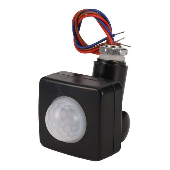 220V Mini Human Body Infrared Sensor Infrared Body Sensor Switch LED Flood Light PIR Motion Sensor Adjustable Black
