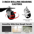 thumbnail image 6 of Heavy-Duty Wheel Dolly Pair – 3000Lbs Capacity, Secure Lock & Swivel Casters – For Trucks, Motorcycles, Trailers – Black, 4mm Steel (MR8100 Shifter), 6 of 8
