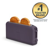 bella 2-Slice Slim Toaster with Extra Long Slot, 6 Setting Shade Control with Reheat & Cancel Buttons, Plum