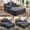Dark Gray, variant on 60" Plush Corduroy Convertible Sofa Bed, Adjustable Fabric Pull-Out Sleeper Sofa with storage pocket, Queen Size Fabric Pull-Out Sofa Bed with spring cushion for apartment small space, Camel