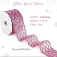 thumbnail image 3 of WMGHA 2.5 Inch Glitter Mesh Wired Ribbon For Christmas Tree Decor, Wrapping Crafts Bows Wreaths Garland Making, Tree Topper Holiday Decor 10 Yards Bulk Roll, 3 of 9