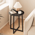 thumbnail image 6 of Small End Table for Living Room Bedroom, Round Side Table with Metal Legs, Accent Table for Small Spaces, Black, 6 of 9