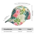 thumbnail image 3 of Yiaed Tropical Flowers Print Cap Adjustable Size for Running Workouts and Outdoor Activities All Seasons, 3 of 5