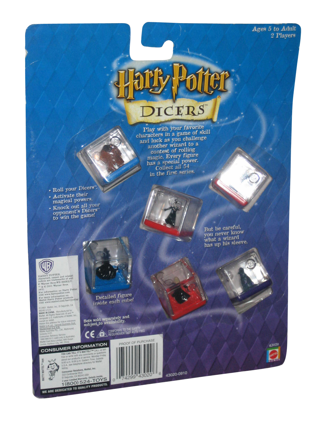 Harry Potter Dicers Collectible Dice Mattel Game Starter Set