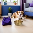 thumbnail image 4 of IDEANATEGRATE Metálico Para Perros Grandes Dorado Con Capacidad Amplia Y Acabado Martillado, 4 of 7